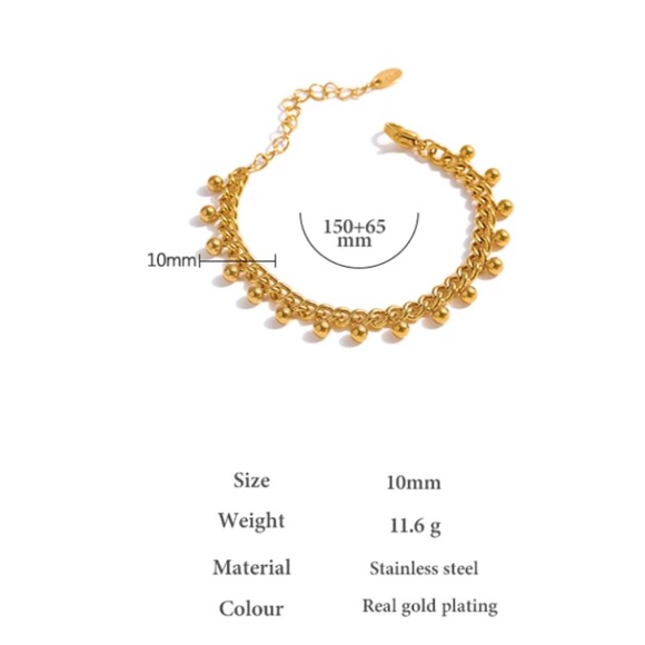 💛Gold plated bead bracelet - Picture 3 of 6